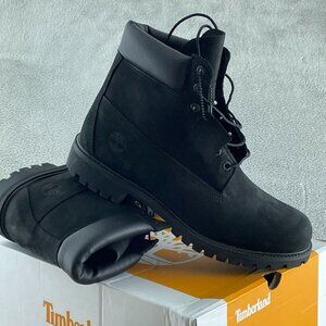 Timberland Men's 6" Premium Waterproof Boot, Black Nubuck-New 12 NWB S167